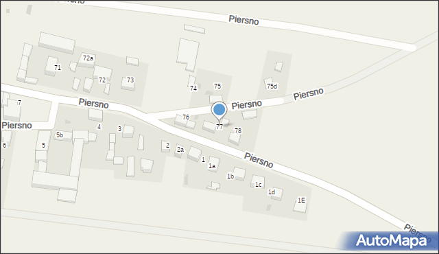 Piersno, Piersno, 77, mapa Piersno