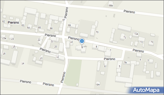 Piersno, Piersno, 9, mapa Piersno