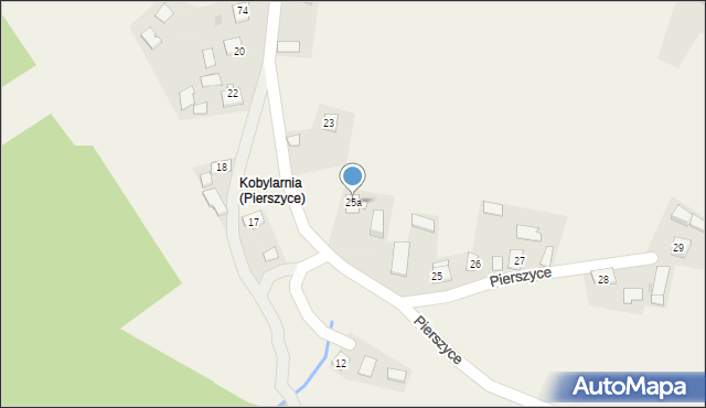 Pierszyce, Pierszyce, 25a, mapa Pierszyce