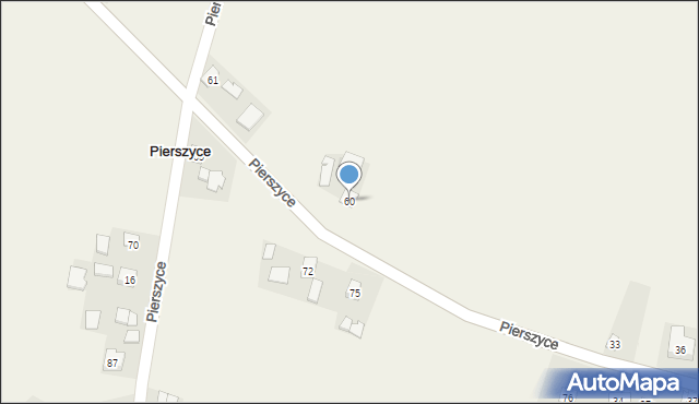 Pierszyce, Pierszyce, 60, mapa Pierszyce