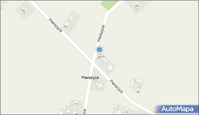 Pierszyce, Pierszyce, 61, mapa Pierszyce