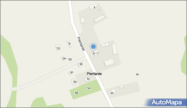 Piertanie, Piertanie, 5, mapa Piertanie