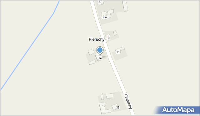 Pieruchy, Pieruchy, 34, mapa Pieruchy