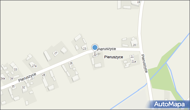 Pieruszyce, Pieruszyce, 22, mapa Pieruszyce