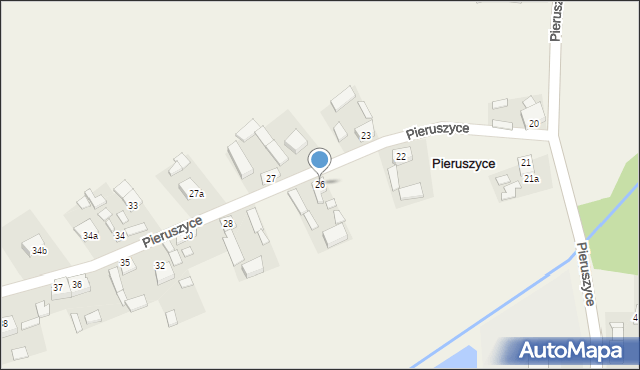 Pieruszyce, Pieruszyce, 26, mapa Pieruszyce