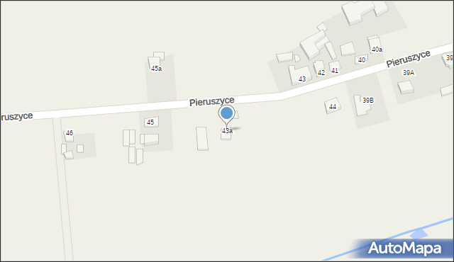 Pieruszyce, Pieruszyce, 43a, mapa Pieruszyce