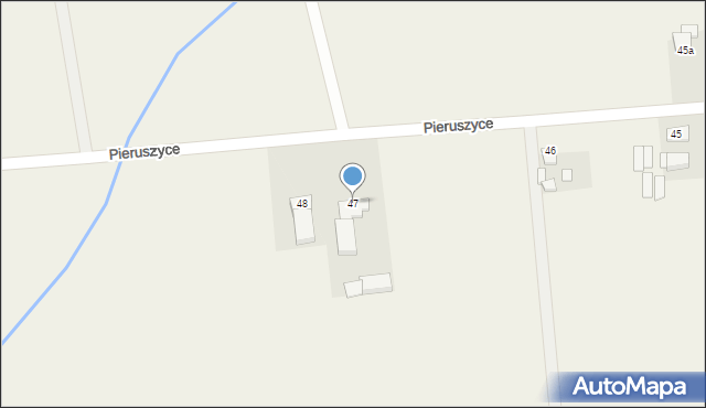 Pieruszyce, Pieruszyce, 47, mapa Pieruszyce