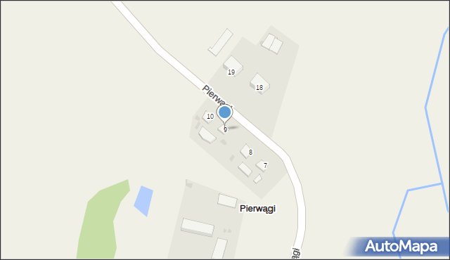 Pierwągi, Pierwągi, 9, mapa Pierwągi