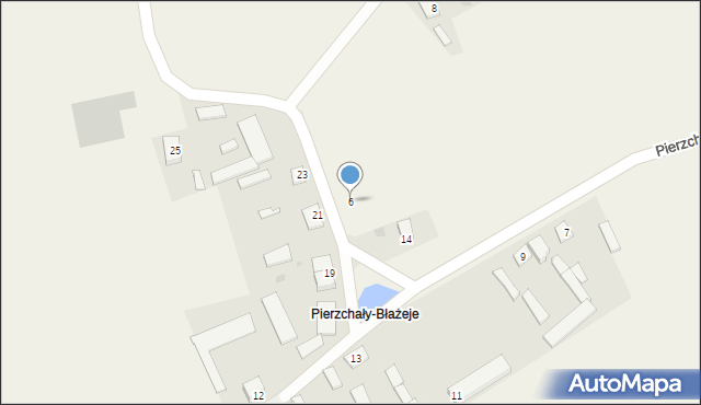 Pierzchały, Pierzchały, 6, mapa Pierzchały