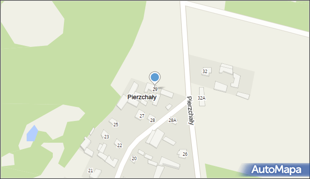 Pierzchały, Pierzchały, 29, mapa Pierzchały