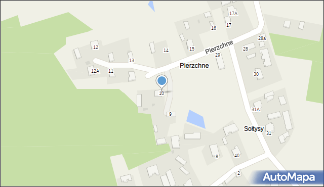 Pierzchne, Pierzchne, 10, mapa Pierzchne