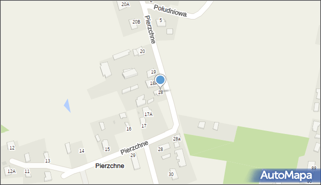 Pierzchne, Pierzchne, 18, mapa Pierzchne