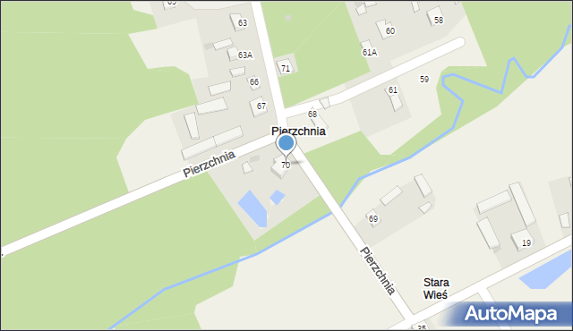 Pierzchnia, Pierzchnia, 70, mapa Pierzchnia