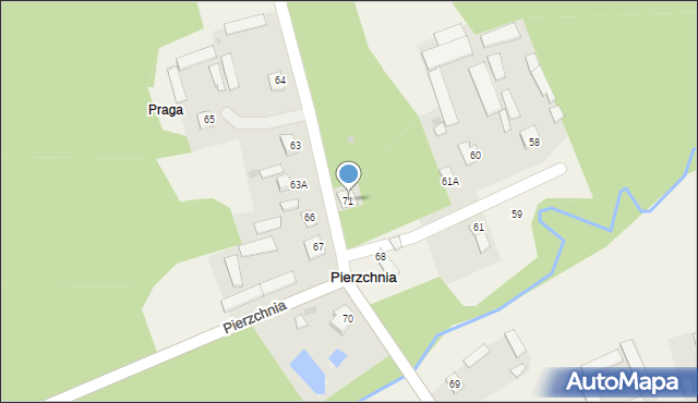 Pierzchnia, Pierzchnia, 71, mapa Pierzchnia