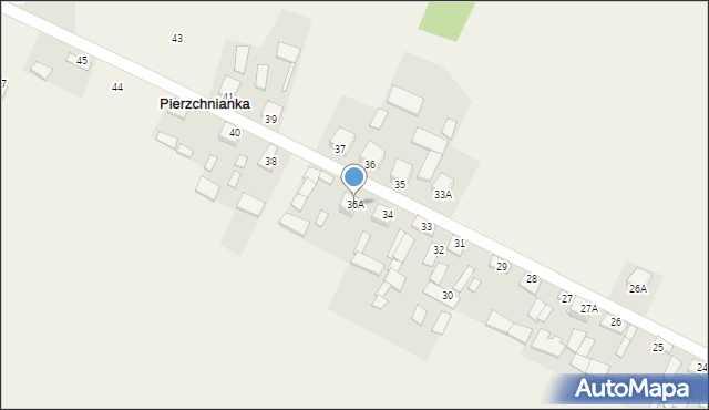 Pierzchnianka, Pierzchnianka, 36A, mapa Pierzchnianka
