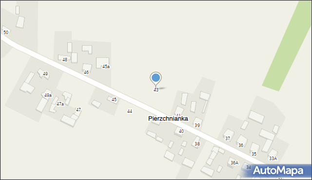 Pierzchnianka, Pierzchnianka, 43, mapa Pierzchnianka