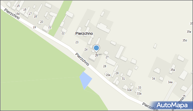 Pierzchno, Pierzchno, 26, mapa Pierzchno