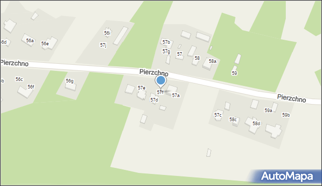 Pierzchno, Pierzchno, 57f, mapa Pierzchno