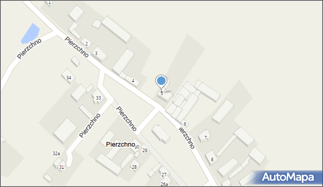 Pierzchno, Pierzchno, 5, mapa Pierzchno