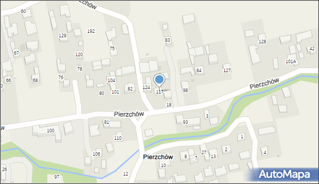 Pierzchów, Pierzchów, 117, mapa Pierzchów