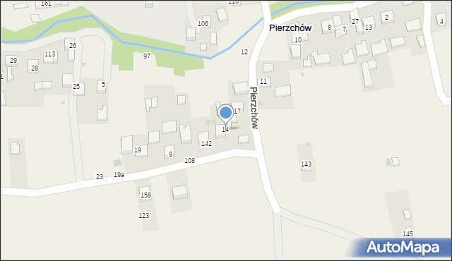 Pierzchów, Pierzchów, 14, mapa Pierzchów