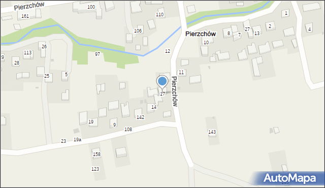 Pierzchów, Pierzchów, 17, mapa Pierzchów
