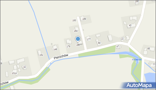 Pierzchów, Pierzchów, 180, mapa Pierzchów