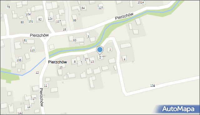 Pierzchów, Pierzchów, 2, mapa Pierzchów