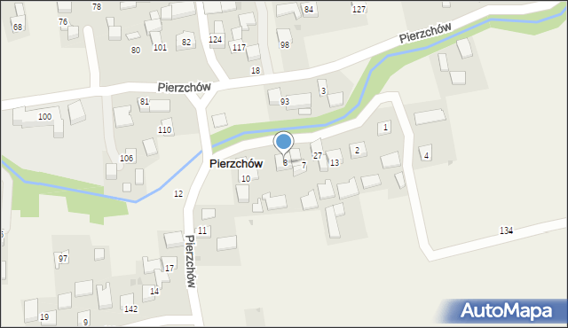 Pierzchów, Pierzchów, 8, mapa Pierzchów