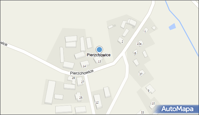 Pierzchowice, Pierzchowice, 13a, mapa Pierzchowice