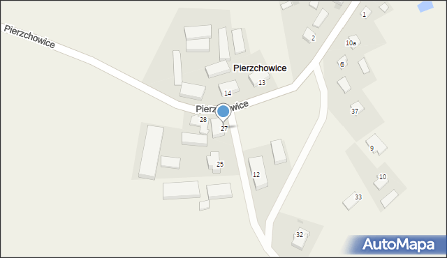 Pierzchowice, Pierzchowice, 27, mapa Pierzchowice