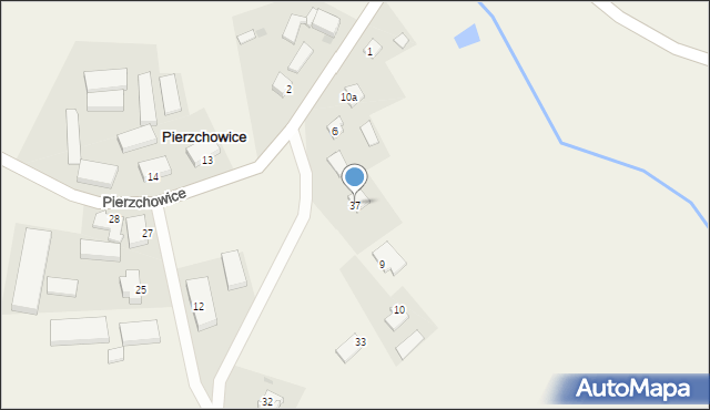 Pierzchowice, Pierzchowice, 37, mapa Pierzchowice