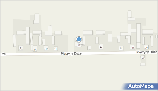 Pierzyny Duże, Pierzyny Duże, 12, mapa Pierzyny Duże