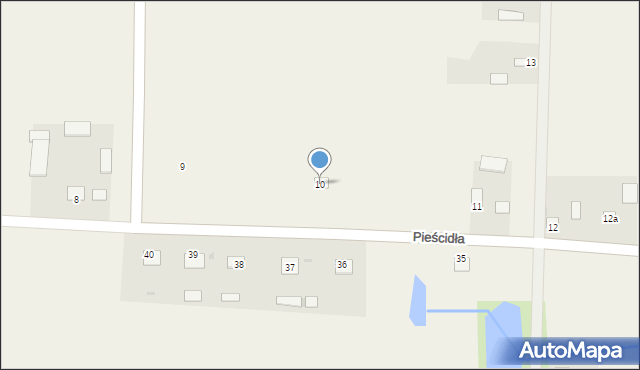 Pieścidła, Pieścidła, 10, mapa Pieścidła