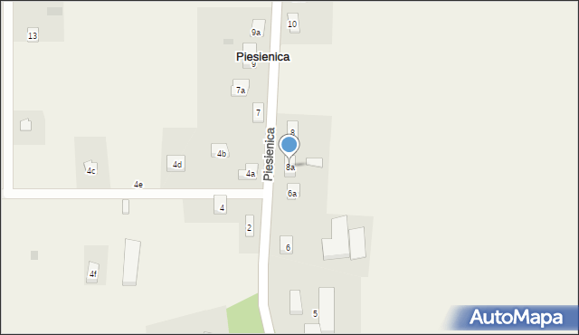 Piesienica, Piesienica, 8a, mapa Piesienica