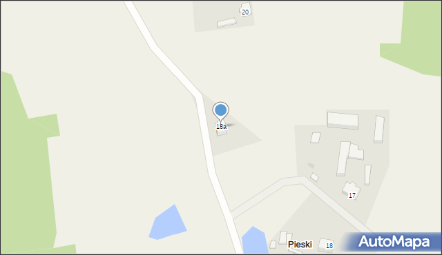 Pieski, Pieski, 18a, mapa Pieski