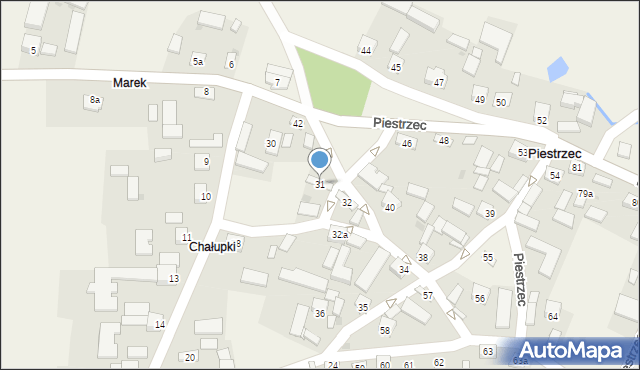 Piestrzec, Piestrzec, 31, mapa Piestrzec