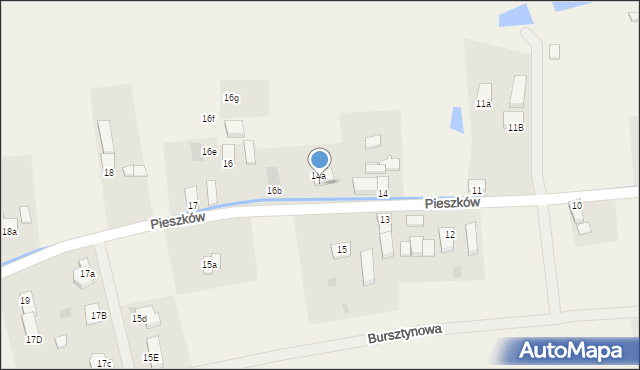 Pieszków, Pieszków, 16a, mapa Pieszków