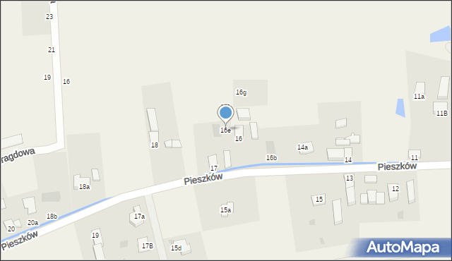 Pieszków, Pieszków, 16e, mapa Pieszków