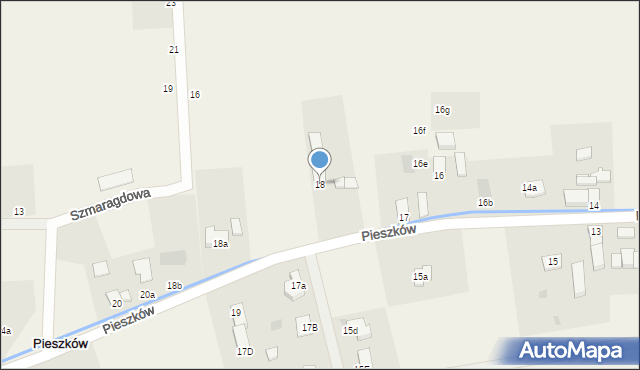 Pieszków, Pieszków, 18, mapa Pieszków