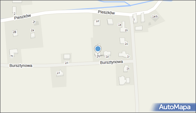 Pieszków, Pieszków, 1N, mapa Pieszków