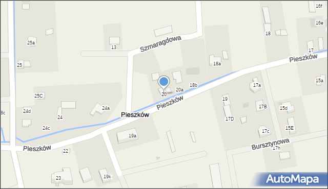 Pieszków, Pieszków, 20, mapa Pieszków