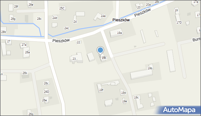 Pieszków, Pieszków, 21, mapa Pieszków