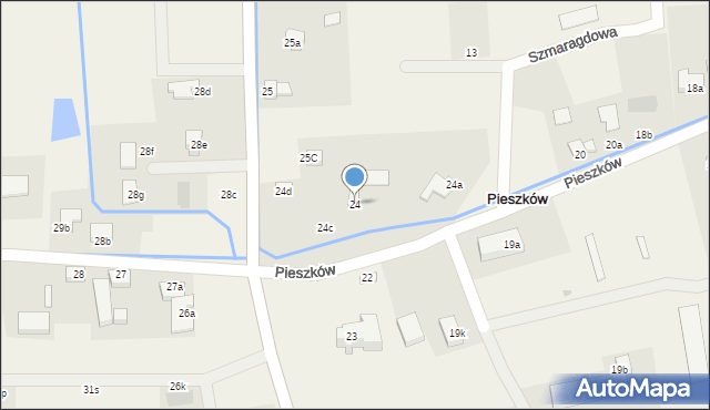 Pieszków, Pieszków, 24, mapa Pieszków