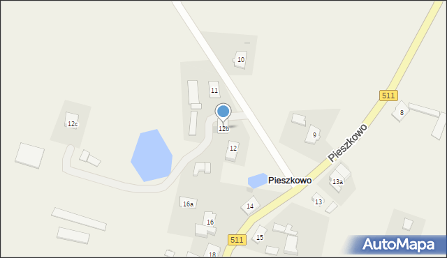 Pieszkowo, Pieszkowo, 12b, mapa Pieszkowo