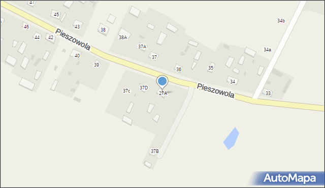 Pieszowola, Pieszowola, 27A, mapa Pieszowola