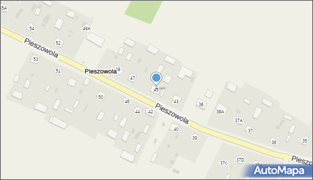 Pieszowola, Pieszowola, 45, mapa Pieszowola