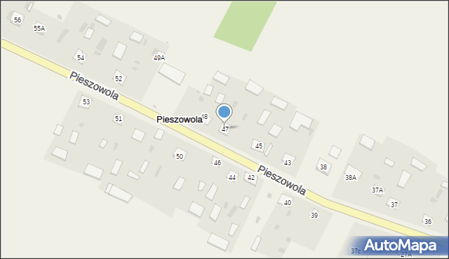 Pieszowola, Pieszowola, 47, mapa Pieszowola