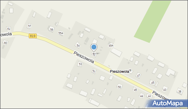 Pieszowola, Pieszowola, 52, mapa Pieszowola