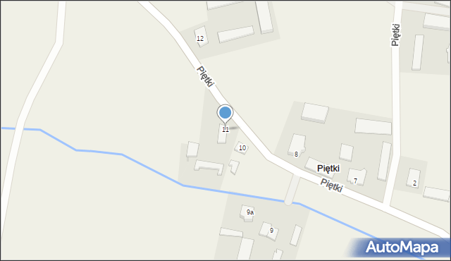 Piętki, Piętki, 11, mapa Piętki